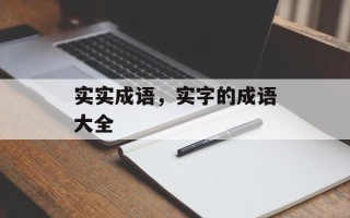 实实成语，实字的成语大全
