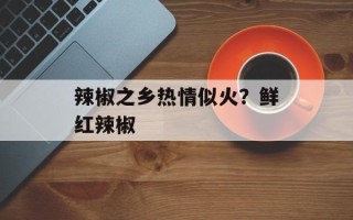 辣椒之乡热情似火？鲜红辣椒