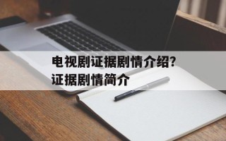 电视剧证据剧情介绍？证据剧情简介