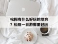 松阳有什么好玩的地方？松阳一日游哪里好玩
