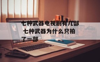 七种武器电视剧有几部 七种武器为什么只拍了一部