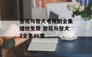 警花与警犬电视剧全集播放免费 警花与警犬2全集46集