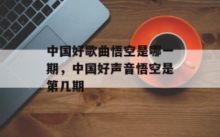 中国好歌曲悟空是哪一期，中国好声音悟空是第几期
