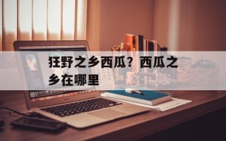 狂野之乡西瓜？西瓜之乡在哪里