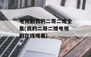 电视剧我的二哥二嫂全集(我的二哥二嫂电视剧在线观看)