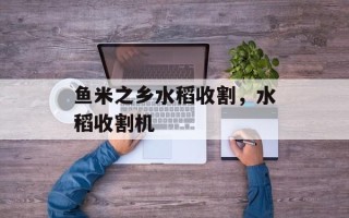 鱼米之乡水稻收割，水稻收割机