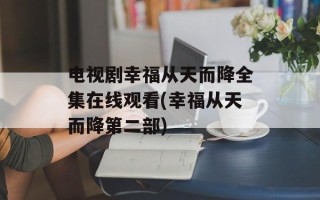 电视剧幸福从天而降全集在线观看(幸福从天而降第二部)