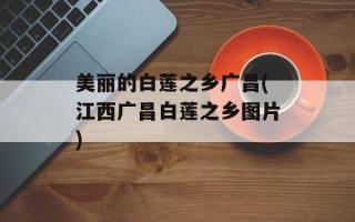 美丽的白莲之乡广昌(江西广昌白莲之乡图片)