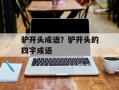 驴开头成语？驴开头的四字成语