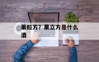 果粒方？果立方是什么酒