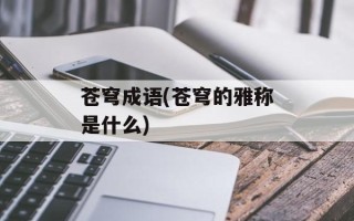 苍穹成语(苍穹的雅称是什么)