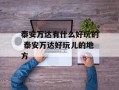 泰安万达有什么好玩的 泰安万达好玩儿的地方