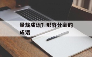 量裁成语？形容分毫的成语