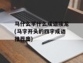 马什么学什么成语接龙(马字开头的四字成语推荐度)