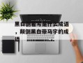 黑白倒着写是什么成语，颠倒黑白带马字的成语