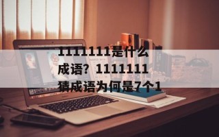 1111111是什么成语？1111111猜成语为何是7个1