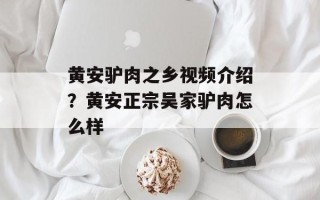 黄安驴肉之乡视频介绍？黄安正宗吴家驴肉怎么样