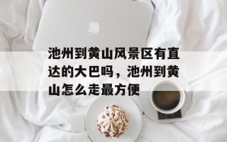 池州到黄山风景区有直达的大巴吗，池州到黄山怎么走最方便