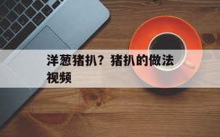 洋葱猪扒？猪扒的做法视频