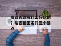哈西万达有什么好玩的？哈西最出名的三个景点