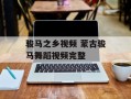 骏马之乡视频 蒙古骏马舞蹈视频完整