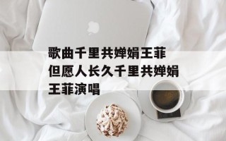 歌曲千里共婵娟王菲 但愿人长久千里共婵娟王菲演唱