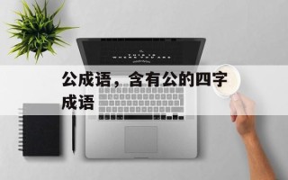 公成语，含有公的四字成语
