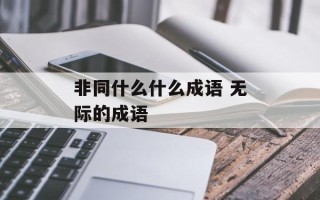 非同什么什么成语 无际的成语