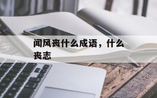 闻风丧什么成语，什么丧志