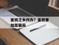蜜桃之乡代办？蜜桃里加盟骗局