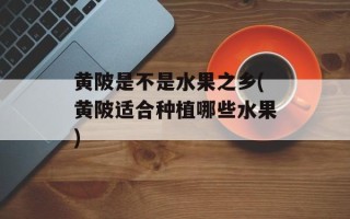 黄陂是不是水果之乡(黄陂适合种植哪些水果)