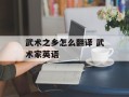 武术之乡怎么翻译 武术家英语