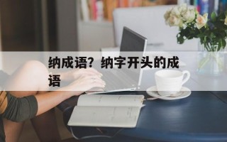 纳成语？纳字开头的成语