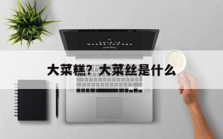 大菜糕？大菜丝是什么