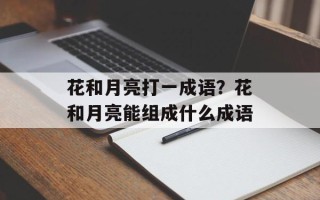 花和月亮打一成语？花和月亮能组成什么成语