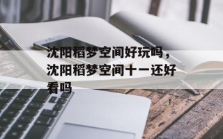 沈阳稻梦空间好玩吗，沈阳稻梦空间十一还好看吗