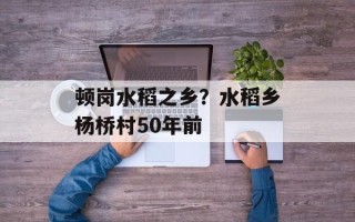 顿岗水稻之乡？水稻乡杨桥村50年前