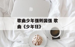 歌曲少年强则国强 歌曲《少年狂》