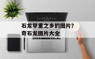 石龙举重之乡的图片？奇石龙图片大全