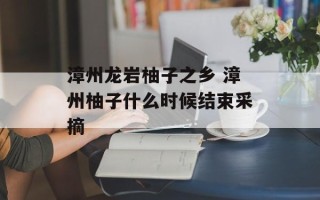 漳州龙岩柚子之乡 漳州柚子什么时候结束采摘